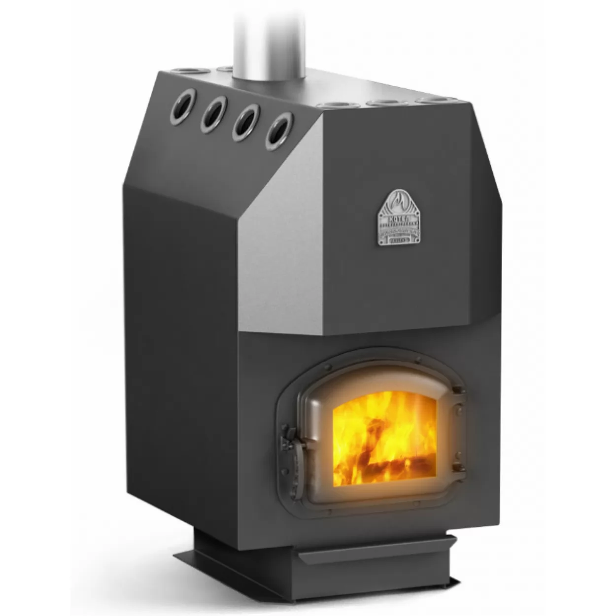 отопительная печь доцент, чугунная дверца (tmf) 500 м3