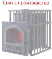 чугунная печь для бани gfs зк-45 (п) в сетке (техно лит) до 45 м3