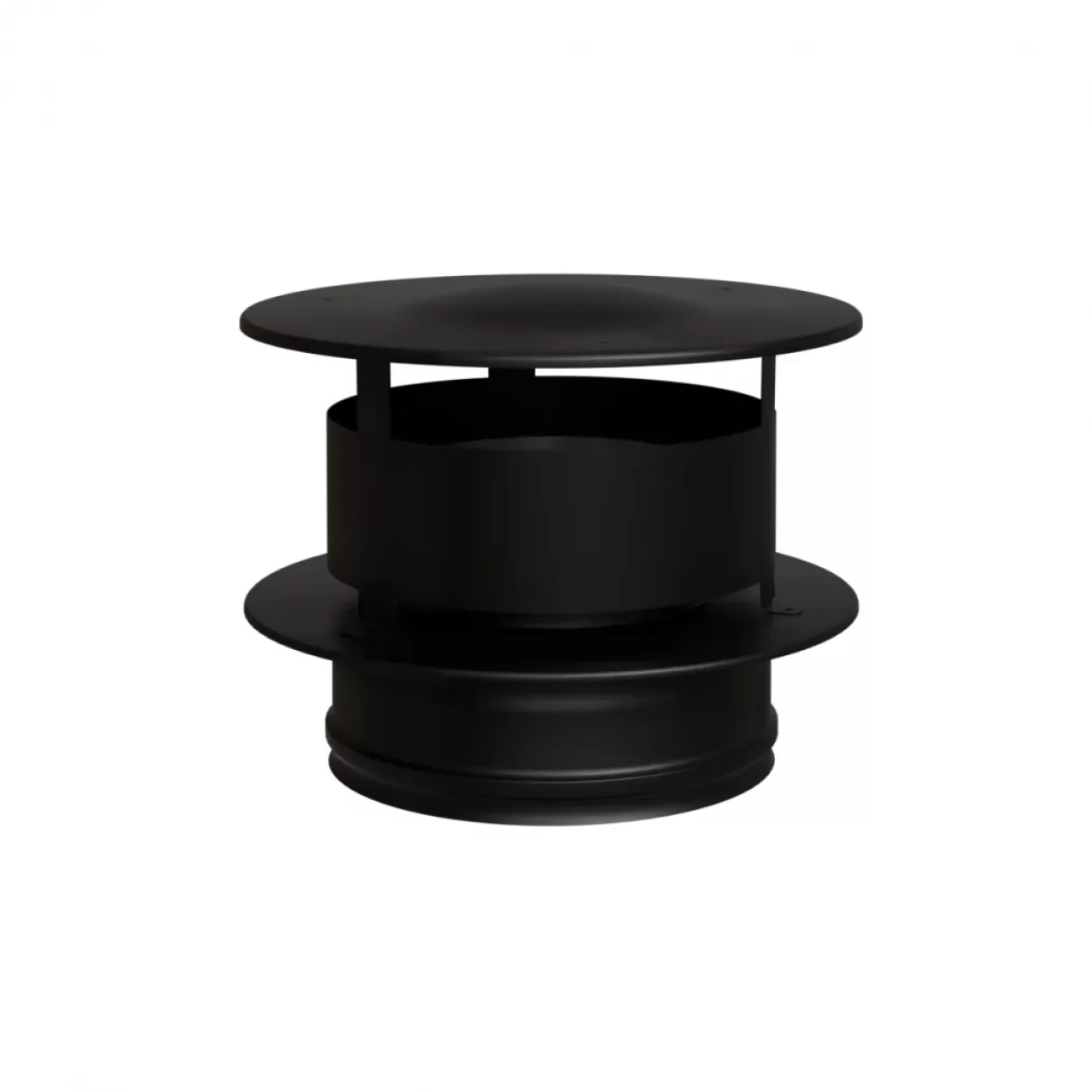 оголовок с ветрозащитой (430/0,5 мм / эмаль /600° черная) ф150х210 blackside (ferrum)