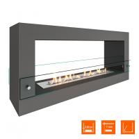 биокамин steelheat frame one 1000 серый стекло + стемалит